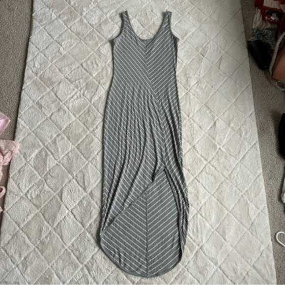 Athleta | Gray and White Cross Shore Maxi Dress Striped | Size Small - Picture 3 of 11